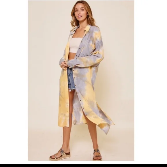 New long tie dye shacket/ dress - Picture 6 of 13